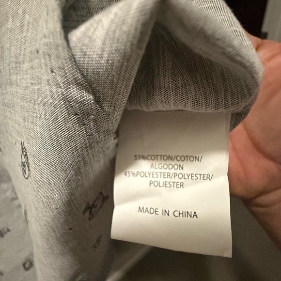 MoLokai Gray Casual Button Down Shirt Modern Style size XL spaceship outer space - Picture 8 of 8